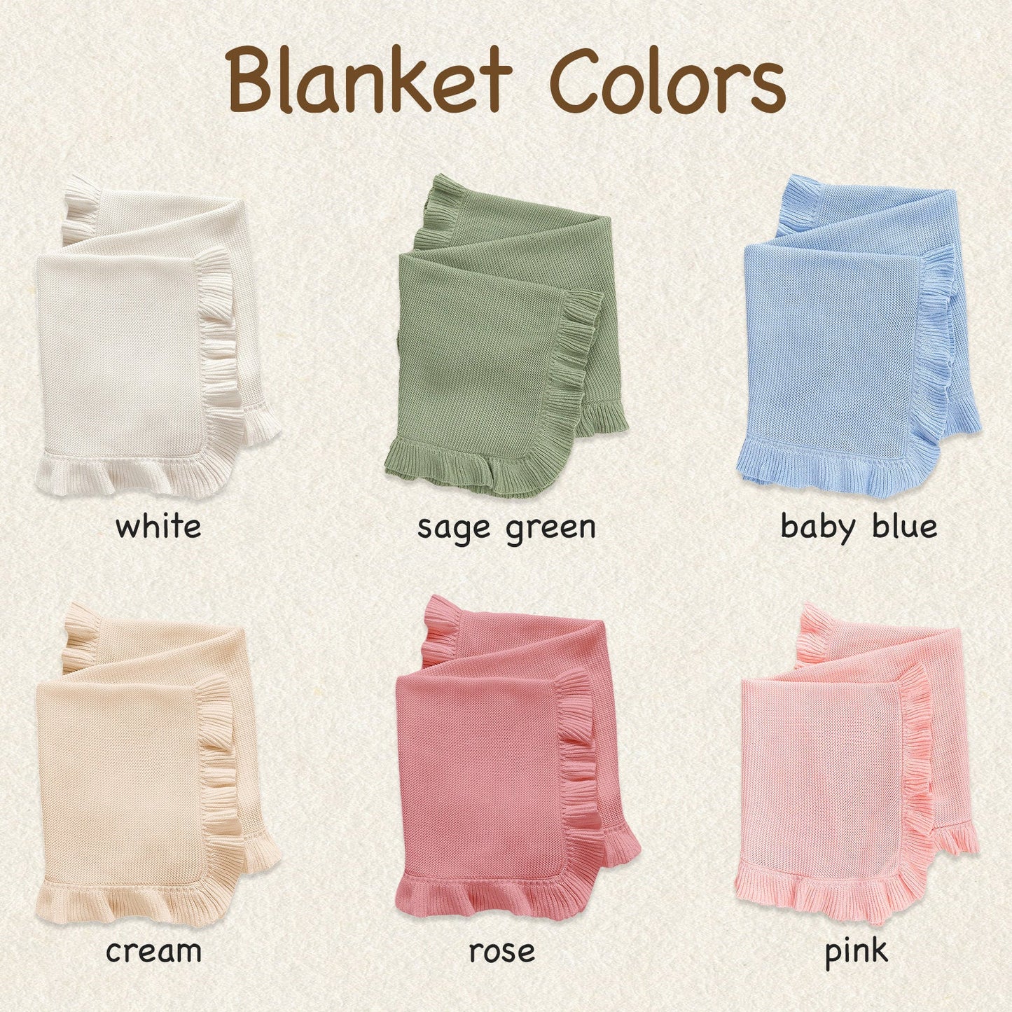 Floral Personalized Baby Blanket β Custom Name Knit Blanket, Soft Newborn Gift