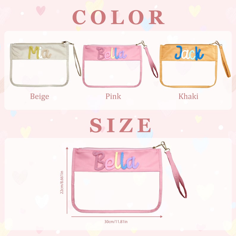 Personalized Baby Diaper Pouch – Custom Name Organizer Bag, Travel Diaper Clutch, New Mom Gift