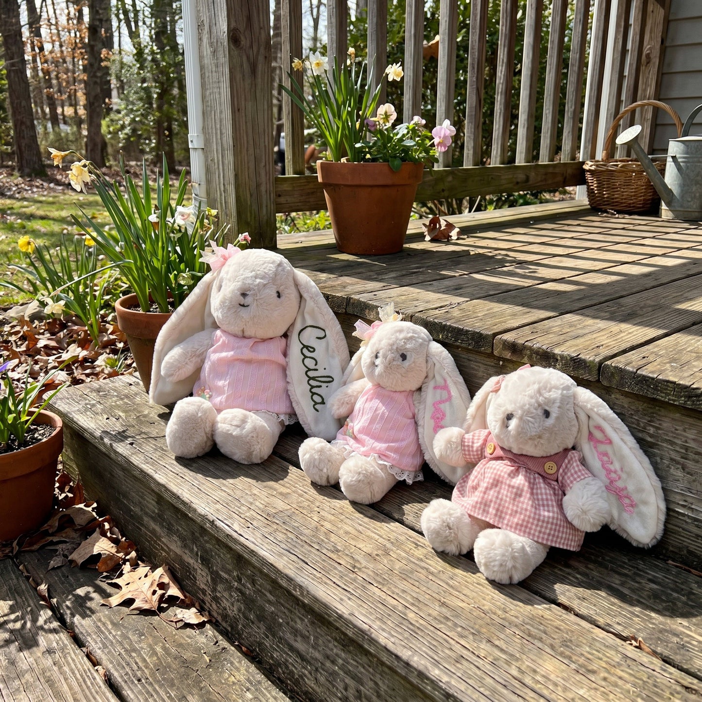 Personalized Embroidered Bunny Plush Baby Gift