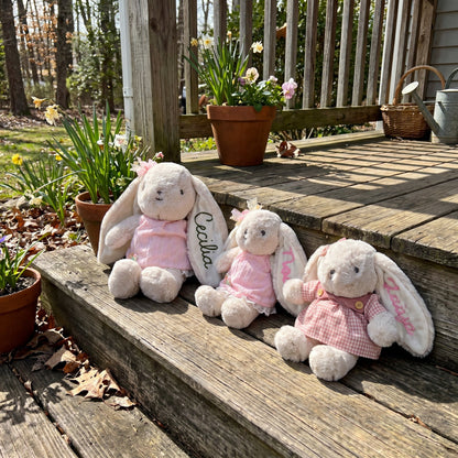 Personalized Embroidered Bunny Plush Baby Gift