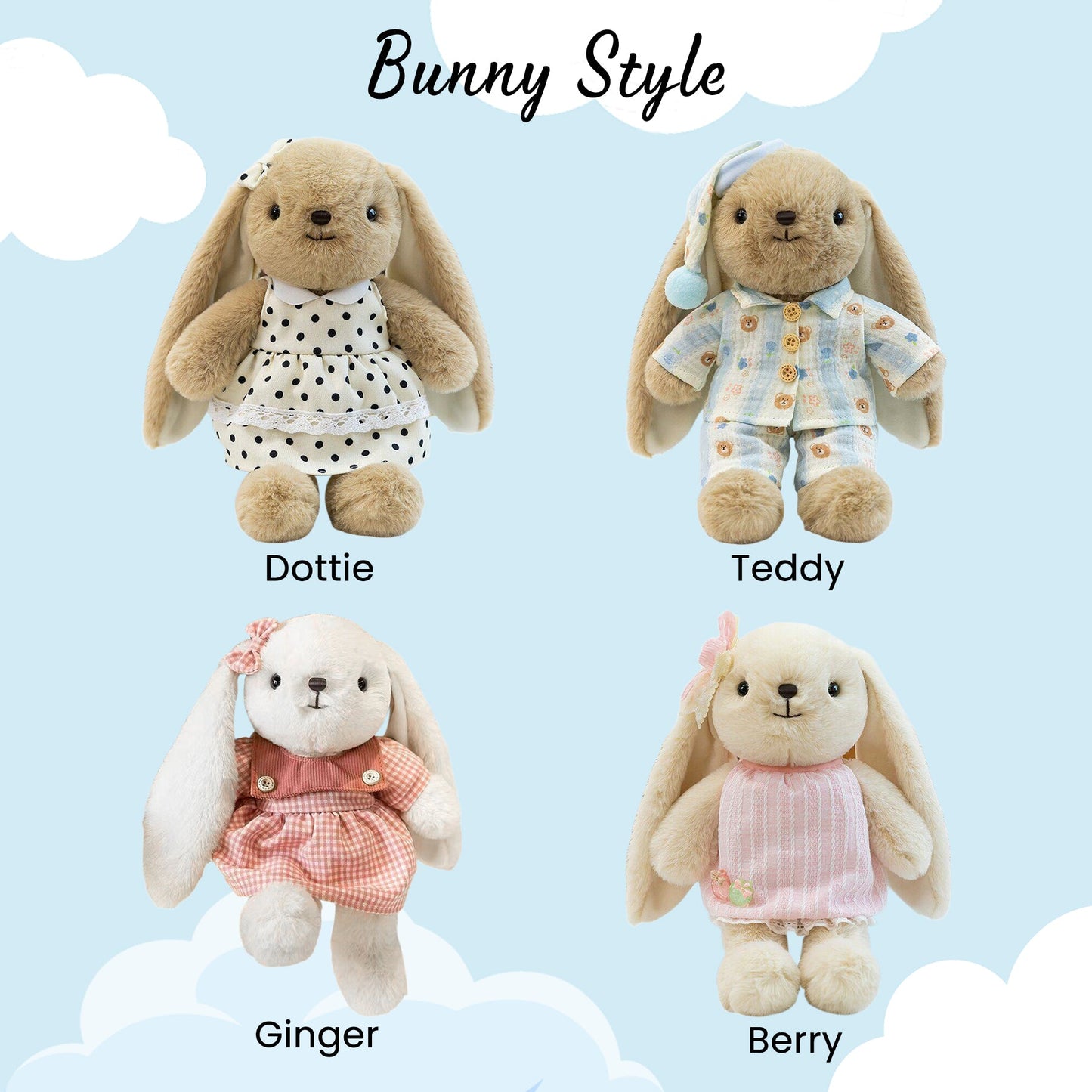 Personalized Embroidered Bunny Plush Baby Gift