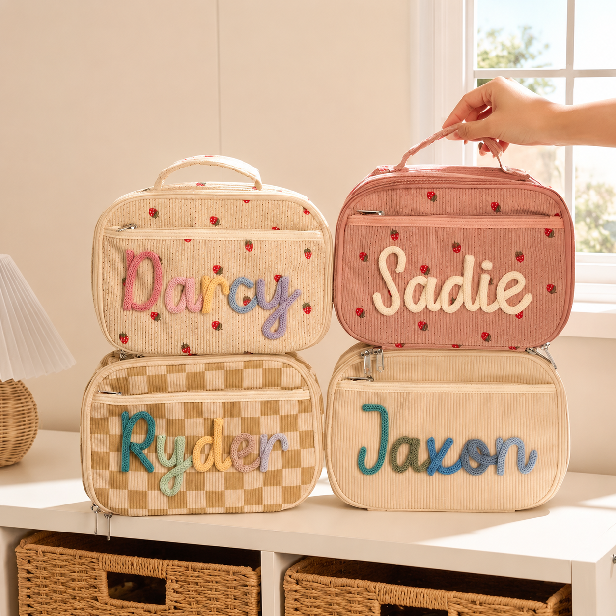 Personalized Kids Lunch Bag | Embroidered Name Insulated Lunch Box for School & Toddlers