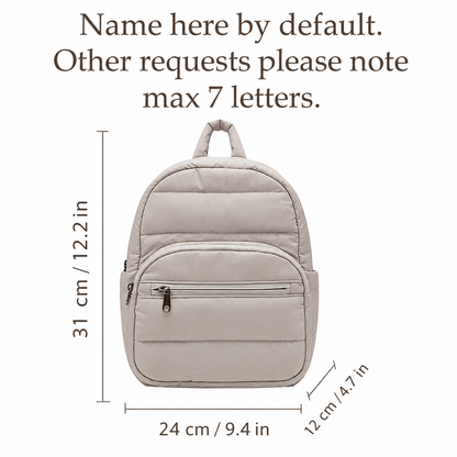 Personalized Quilted Toddler Backpack – Embroidered Name | Daycare & Preschool Bag