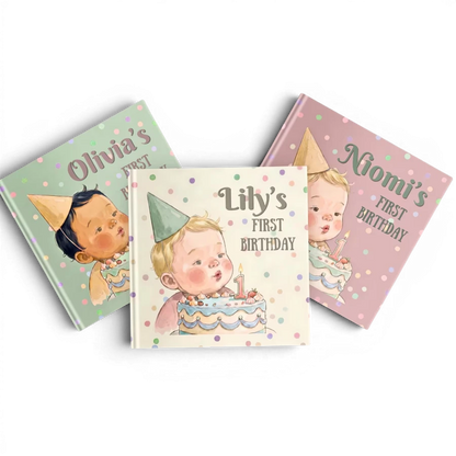 Wonchild Personalized Baby Storybook Custom Name 1st Birthday Keepsake Card Book