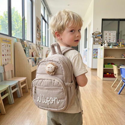 Personalized Quilted Toddler Backpack – Embroidered Name | Daycare & Preschool Bag
