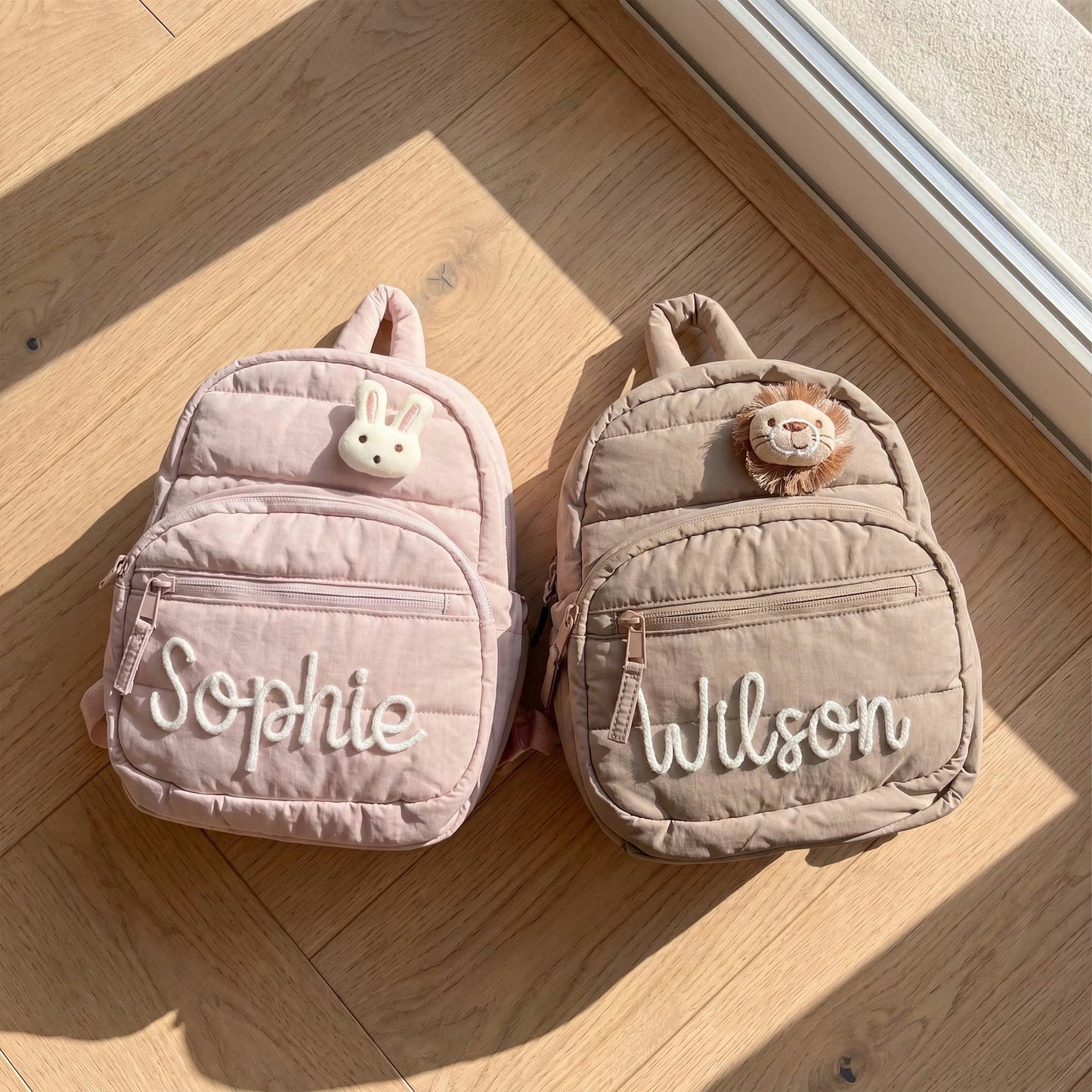 Personalized Quilted Toddler Backpack – Embroidered Name | Daycare & Preschool Bag