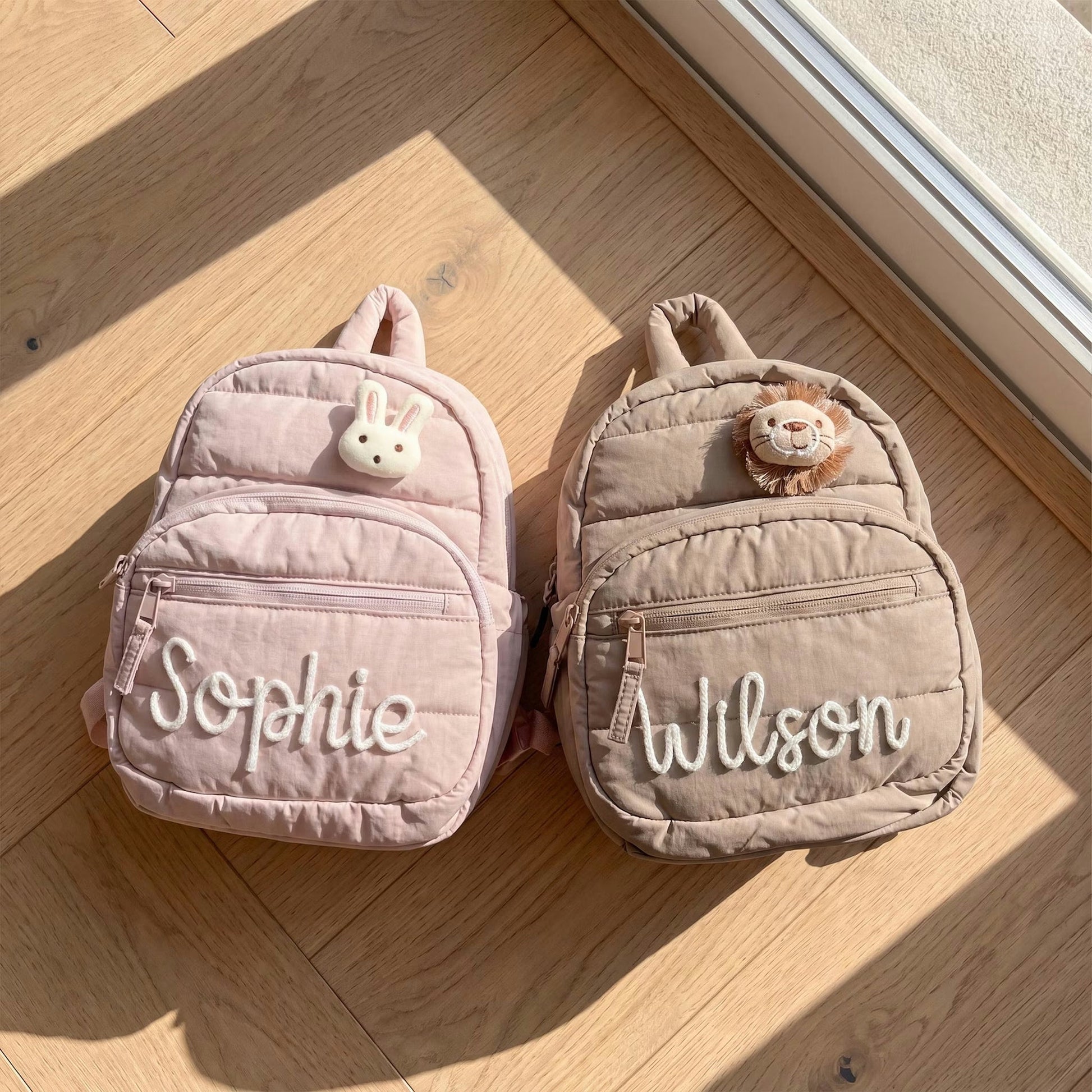 Personalized Quilted Toddler Backpack – Embroidered Name | Daycare & Preschool Bag