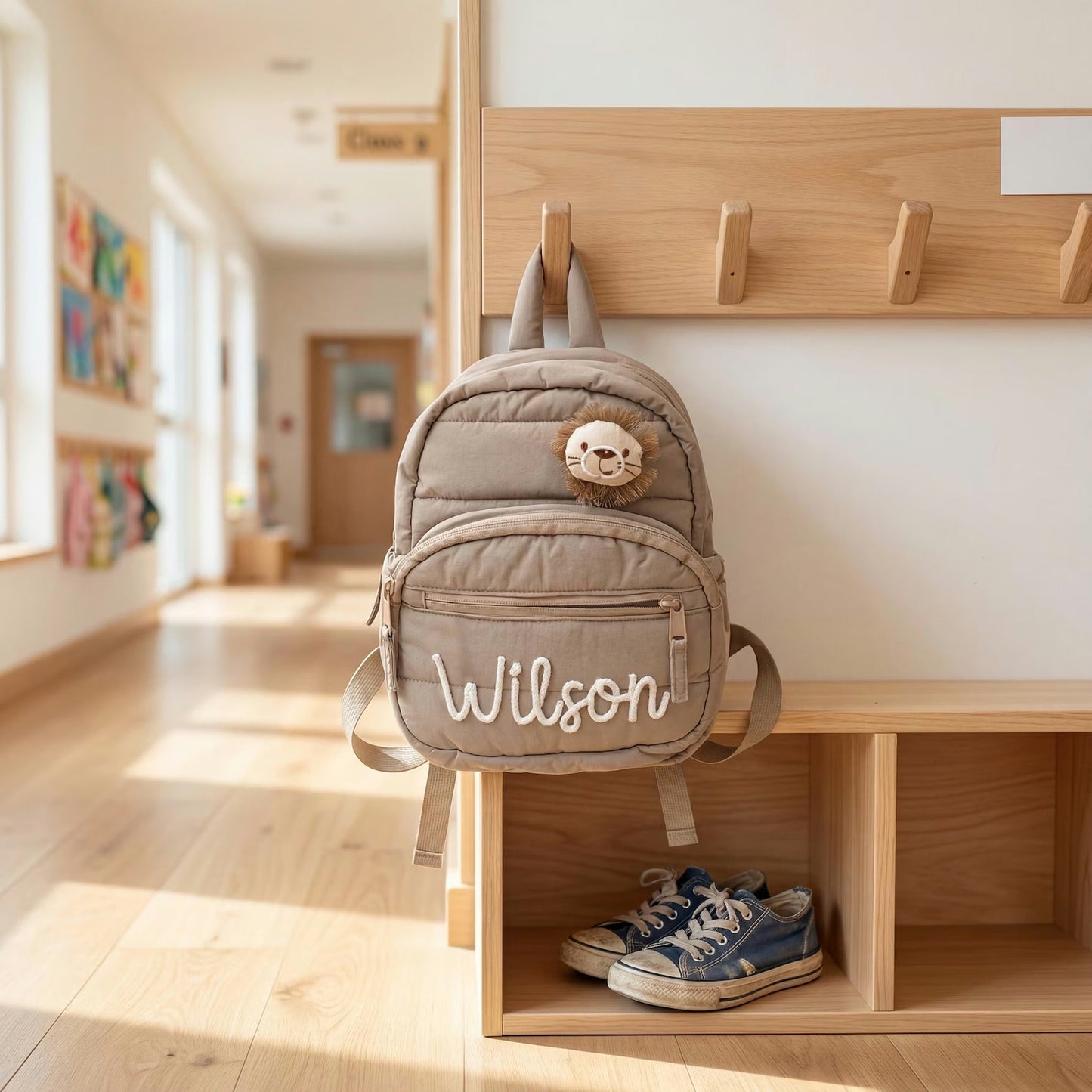Personalized Quilted Toddler Backpack – Embroidered Name | Daycare & Preschool Bag
